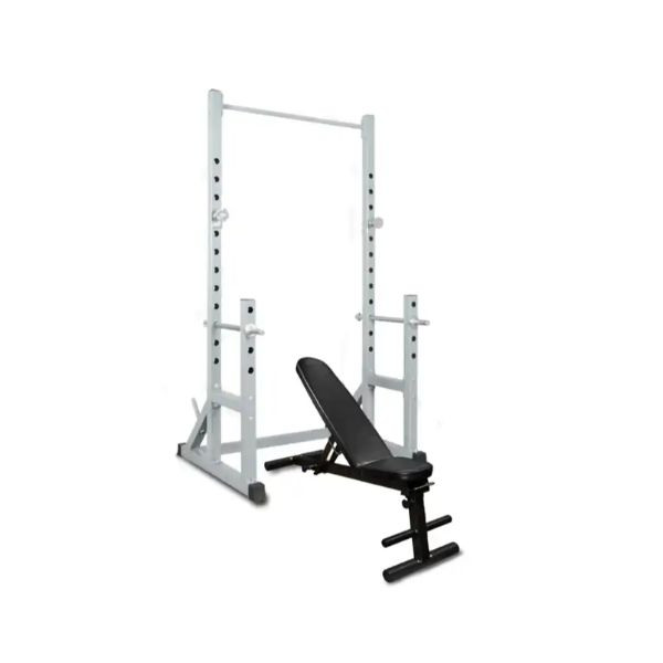 Adjustable Bench & Chinup Squat Rack on rent