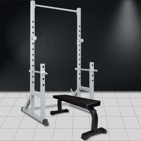 Adjustable Bench & Chinup Squat Rack on rent