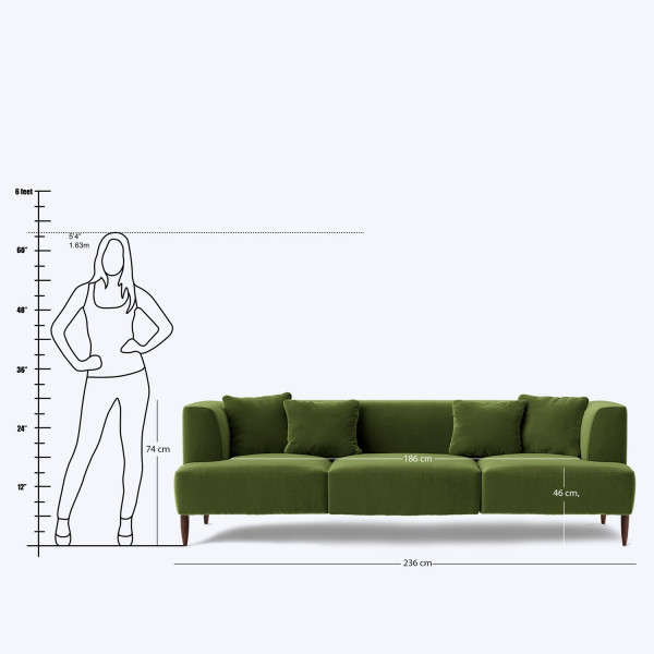 Cezmo 4 Seater Sofa - 93" on rent