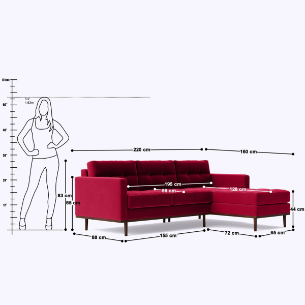 Reveltin L Shape Sofa on rent