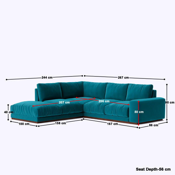 Orencco L Shape Sofa on rent