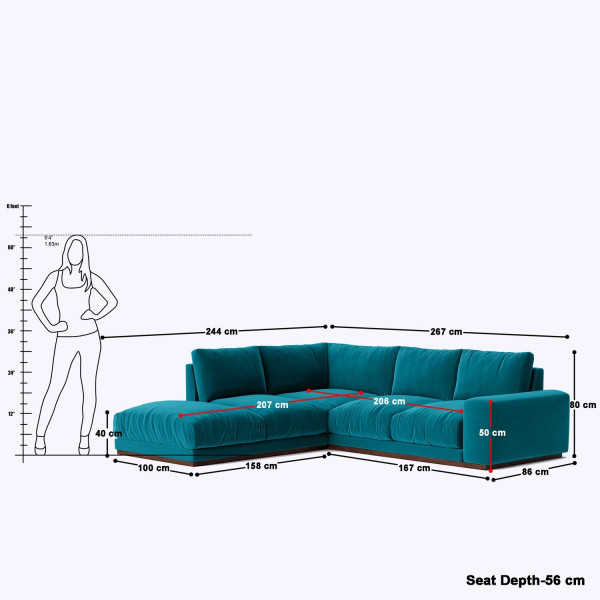 Orencco L Shape Sofa on rent