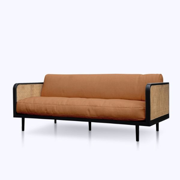 Angus Rattan 3 Seater Sofa - 75" on rent