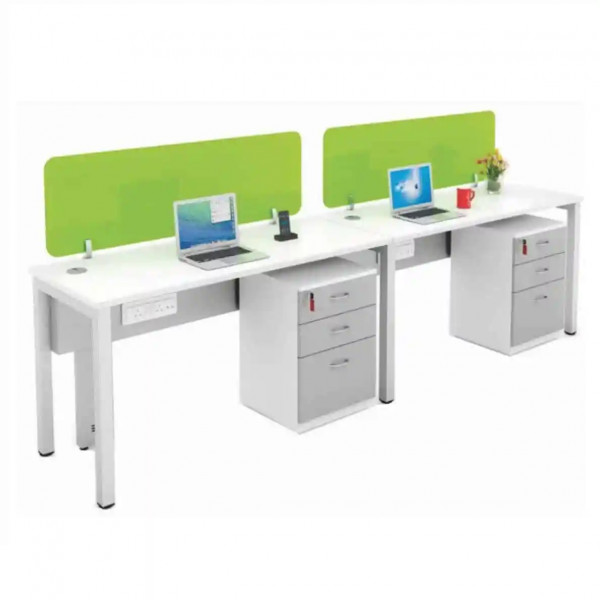 Alaska 2 Seater Workstation with Storage on rent